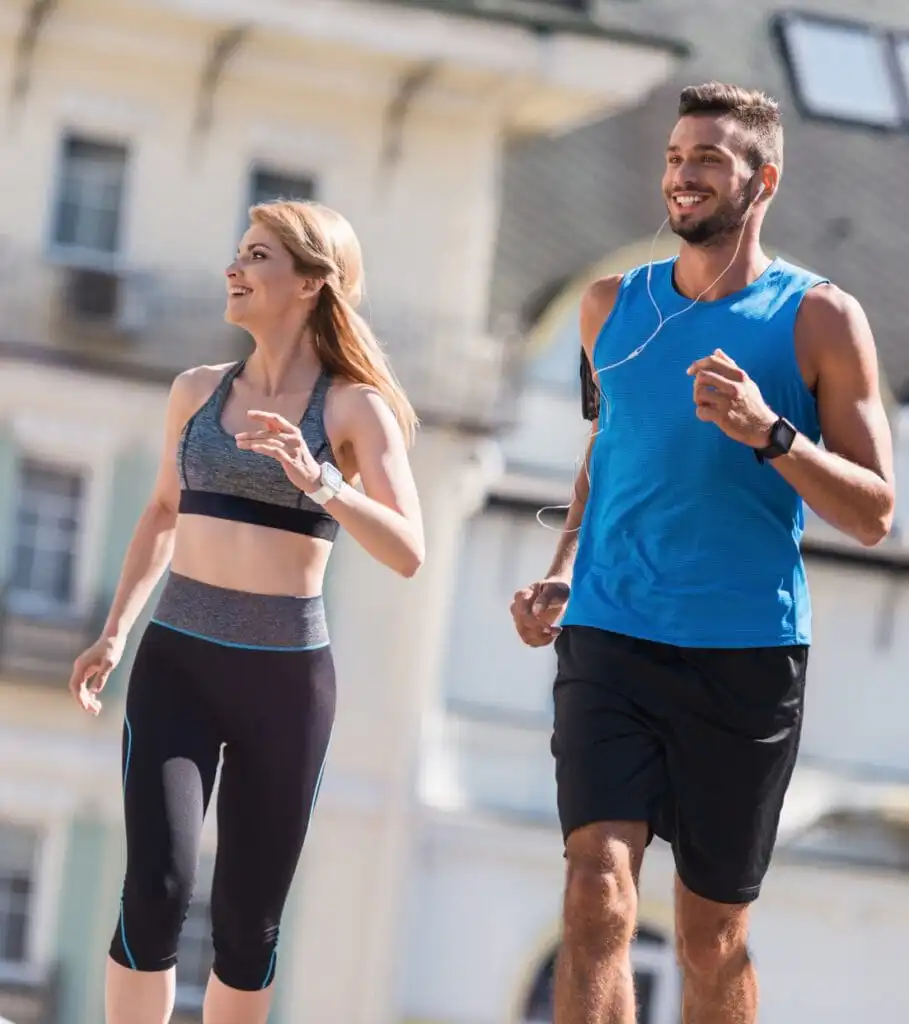NAD+ Anti-Aging & Vitality Program Couple running outdoors