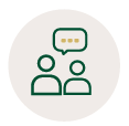 Comprehensive Care | Signature Precision Package Communication icon with two people